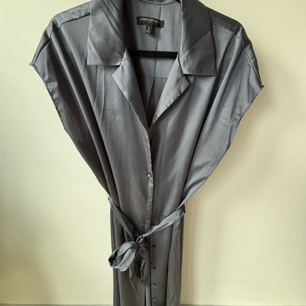 Banana Republic Satin Collared Dress